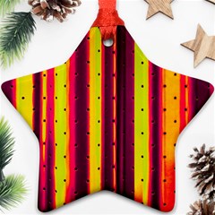 Warped Stripy Dots Ornament (star)