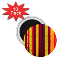 Warped Stripy Dots 1 75  Magnets (10 Pack)  by essentialimage365