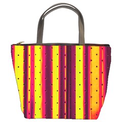 Warped Stripy Dots Bucket Bag by essentialimage365