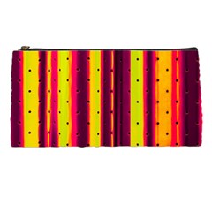 Warped Stripy Dots Pencil Case by essentialimage365