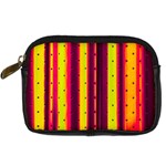 Warped Stripy Dots Digital Camera Leather Case Front