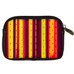 Warped Stripy Dots Digital Camera Leather Case Back