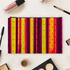 Warped Stripy Dots Cosmetic Bag (large) by essentialimage365