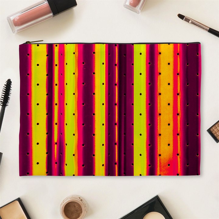 Warped Stripy Dots Cosmetic Bag (XL)