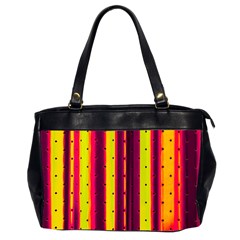 Warped Stripy Dots Oversize Office Handbag (2 Sides)