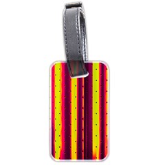 Warped Stripy Dots Luggage Tag (two Sides) by essentialimage365