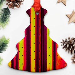 Warped Stripy Dots Ornament (christmas Tree) 