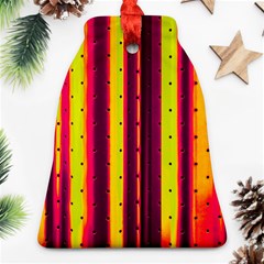 Warped Stripy Dots Bell Ornament (two Sides) by essentialimage365