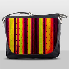 Warped Stripy Dots Messenger Bag by essentialimage365