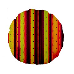 Warped Stripy Dots Standard 15  Premium Round Cushions by essentialimage365