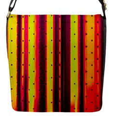 Warped Stripy Dots Flap Closure Messenger Bag (s) by essentialimage365