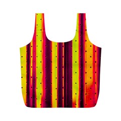 Warped Stripy Dots Full Print Recycle Bag (m) by essentialimage365