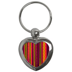 Warped Stripy Dots Key Chain (heart)