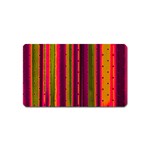 Warped Stripy Dots Magnet (Name Card) Front