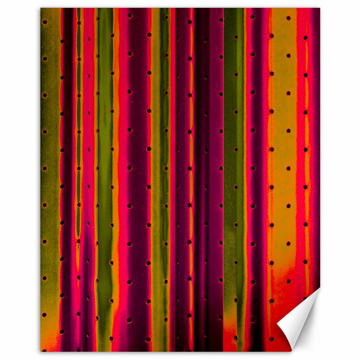 Warped Stripy Dots Canvas 11  x 14 