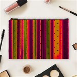 Warped Stripy Dots Cosmetic Bag (Large) Front