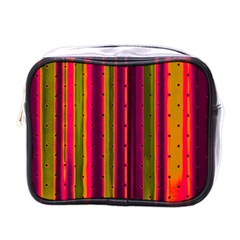 Warped Stripy Dots Mini Toiletries Bag (one Side)