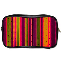 Warped Stripy Dots Toiletries Bag (two Sides)