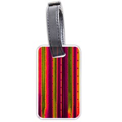 Warped Stripy Dots Luggage Tag (one Side)