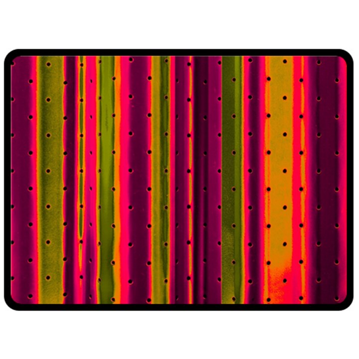 Warped Stripy Dots Double Sided Fleece Blanket (Large) 