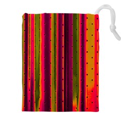 Warped Stripy Dots Drawstring Pouch (4xl) by essentialimage365