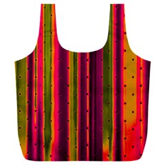 Warped Stripy Dots Full Print Recycle Bag (xxxl) by essentialimage365