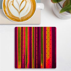 Warped Stripy Dots Uv Print Square Tile Coaster 