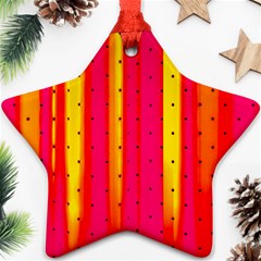 Warped Stripy Dots Ornament (star)