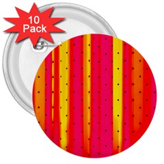 Warped Stripy Dots 3  Buttons (10 Pack)  by essentialimage365