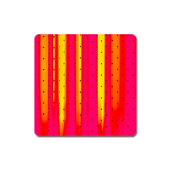 Warped Stripy Dots Square Magnet