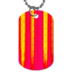 Warped Stripy Dots Dog Tag (one Side)