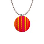 Warped Stripy Dots 1  Button Necklace Front