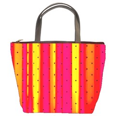 Warped Stripy Dots Bucket Bag by essentialimage365