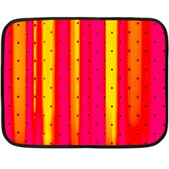 Warped Stripy Dots Double Sided Fleece Blanket (mini)  by essentialimage365