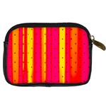 Warped Stripy Dots Digital Camera Leather Case Back