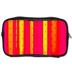 Warped Stripy Dots Toiletries Bag (one Side) by essentialimage365