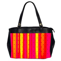 Warped Stripy Dots Oversize Office Handbag (2 Sides) by essentialimage365