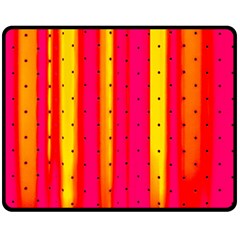 Warped Stripy Dots Fleece Blanket (medium)  by essentialimage365