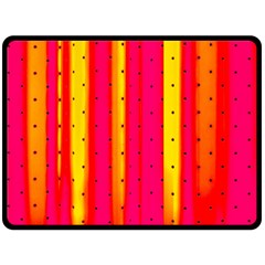 Warped Stripy Dots Double Sided Fleece Blanket (large)  by essentialimage365