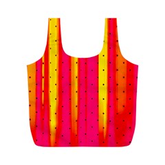 Warped Stripy Dots Full Print Recycle Bag (m) by essentialimage365