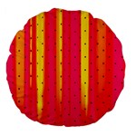 Warped Stripy Dots Large 18  Premium Flano Round Cushions Back