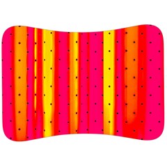 Warped Stripy Dots Velour Seat Head Rest Cushion by essentialimage365