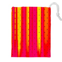 Warped Stripy Dots Drawstring Pouch (4xl) by essentialimage365