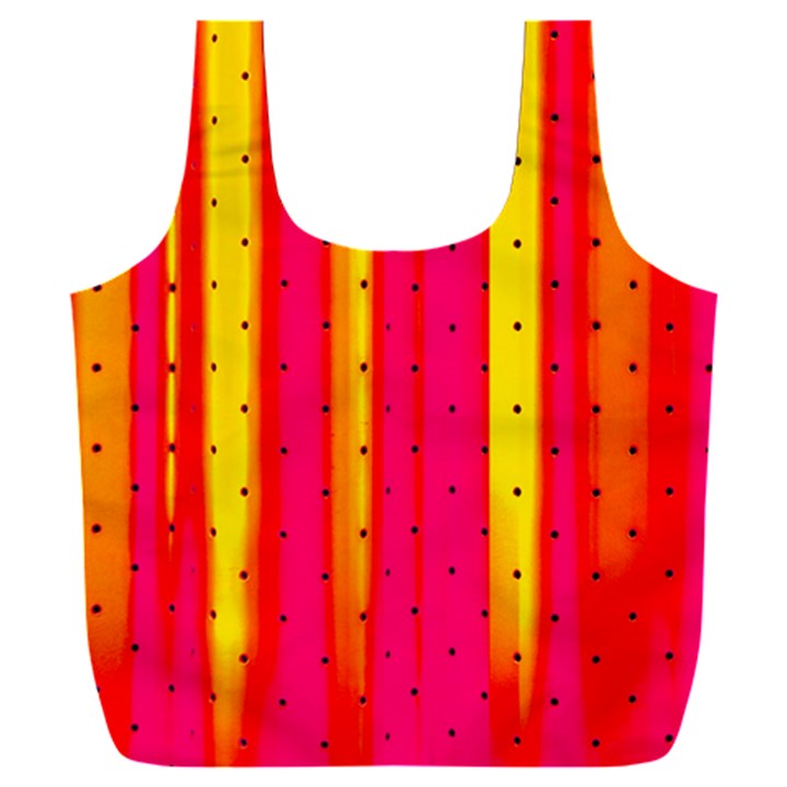 Warped Stripy Dots Full Print Recycle Bag (XXL)