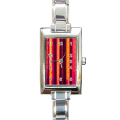 Warped Stripy Dots Rectangle Italian Charm Watch