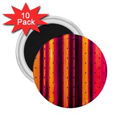 Warped Stripy Dots 2 25  Magnets (10 Pack)  by essentialimage365