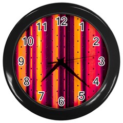 Warped Stripy Dots Wall Clock (black) by essentialimage365