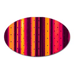 Warped Stripy Dots Oval Magnet by essentialimage365