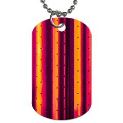 Warped Stripy Dots Dog Tag (one Side)