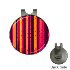 Warped Stripy Dots Hat Clips With Golf Markers by essentialimage365